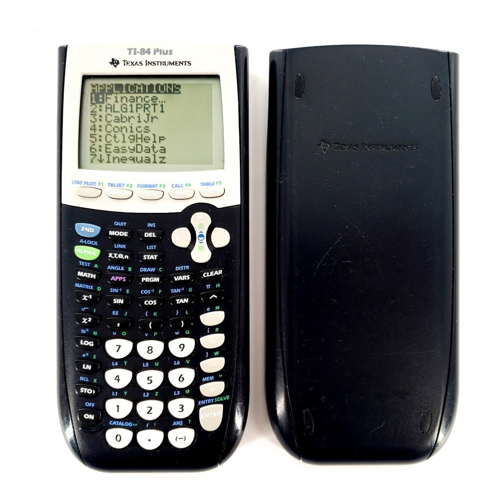 Texas Instruments TI-84 Plus Graphing Calculator w/ Cover Tested & Works